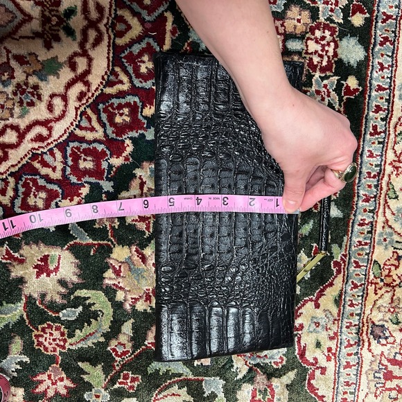 Vintage 30s Horch Meister Klasse Faux Croc Gold Hardware Made in Germany Clutch - Picture 9 of 9